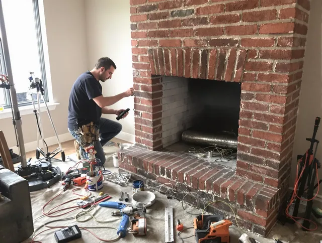 West Covina Chimney Sweep specialist finalizing chimney liner service in West Covina, CA