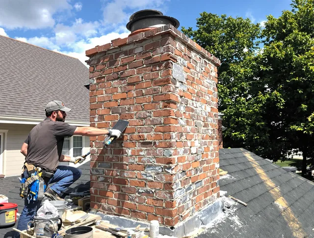 Completed chimney rebuild by West Covina Chimney Sweep in West Covina, CA