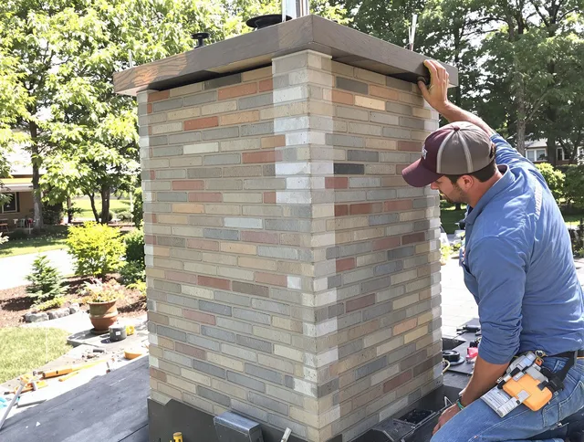 West Covina Chimney Sweep completing a modern chimney remodel in West Covina, CA