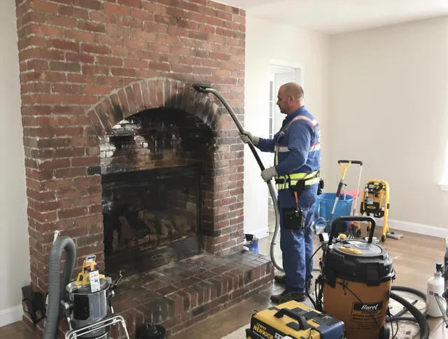 West Covina Chimney Sweep expert performing detailed chimney sweep in West Covina, CA