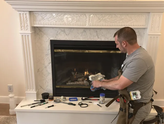 West Covina Chimney Sweep performing fireplace maintenance in West Covina, CA